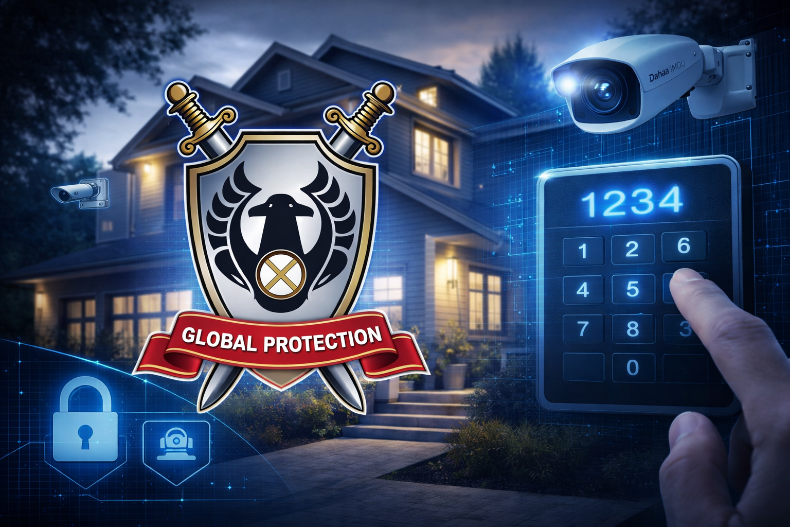 Дом под охраной Global Protection — камеры IMOU и Dahua с удалённым просмотром