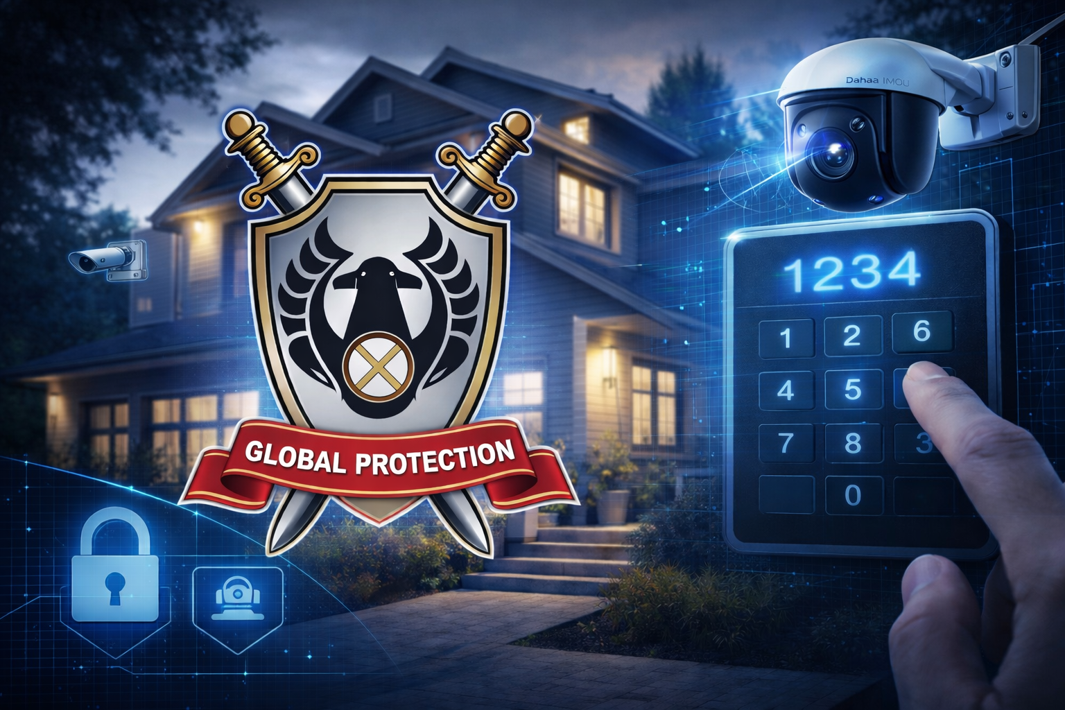 Установка видеонаблюдения и охранной системы для дома в Алматы — Global Protection